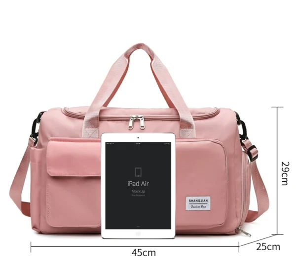 Fashionable Large Capacity Travel & Gym Bag – Pink